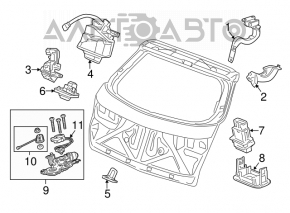 Замок двери багажника Acura MDX 07-13