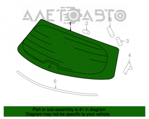 Стекло заднее двери багажника Acura MDX 07-13