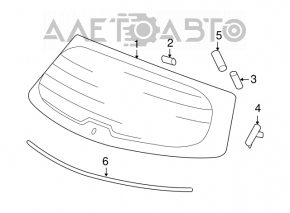 Стекло заднее двери багажника Acura MDX 07-13