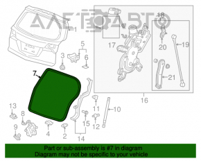 Уплотнитель резина двери багажника Acura MDX 07-13