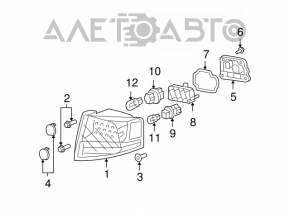 Lampa exterioară aripă stângă Acura MDX 07-13