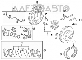 Senzor ABS spate stanga Acura MDX 07-13 nou original OEM