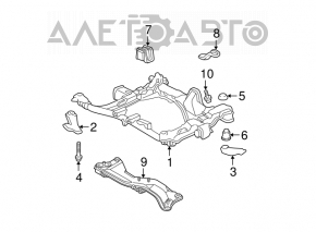 Cadru secundar cana spate stanga Acura MDX 07-13 nou original OEM