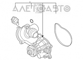 Помпа водяная BMW X5 E70 4.8 N62B48 новый OEM оригинал