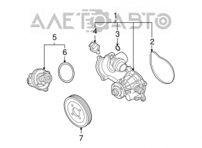 Помпа водяная BMW X5 E70 4.8 N62B48 новый OEM оригинал