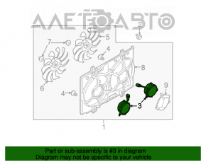 Motorul ventilatorului de răcire dreapta pentru Nissan Rogue 07-12.