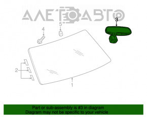 Oglindă interioară pentru Jeep Grand Cherokee WK2 14-17