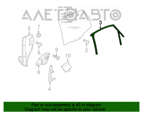 Garnitura sticla spate stanga Audi Q5 8R 09-17 sub perdea