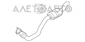 Выпускная трасса средняя часть Audi Q5 8R 11-17 2.0T, hybrid