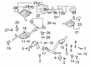 Tubul de admisie cu catalizator pentru Audi Q5 8R 09-17 2.0T