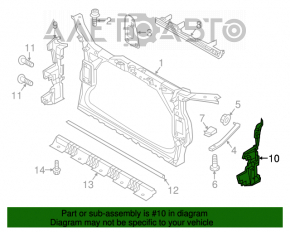 Deflector radiator stanga Audi Q5 8R 09-12 2.0T nou original OEM