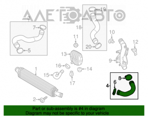 Furtunul intercoolerului stâng pentru Audi Q5 8R 11-17 2.0T, hibrid, nou, neoriginal AND.