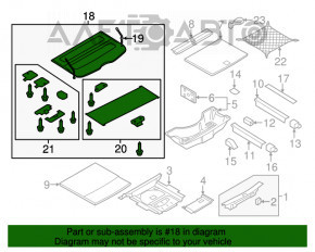 Polita portbagajului Audi Q5 8R 09-17, neagra