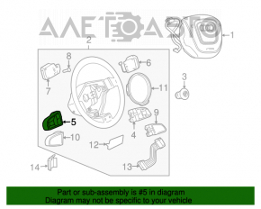 Butonul de control de pe volanul stâng al Audi Q5 8R 09-17