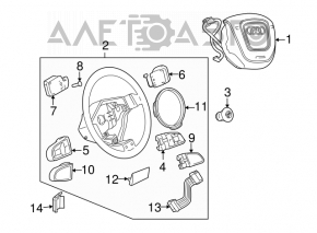 Butonul de control de pe volanul stâng al Audi Q5 8R 09-17