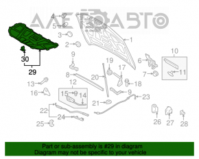 Izolarea capotei Audi Q5 8R 09-17