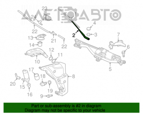 Frânghie ștergător parbriz stânga Audi Q5 8R 09-17