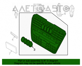 Решетка радиатора grill Audi Q5 8R 09-12 дорест