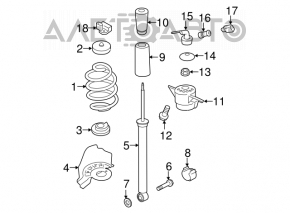 Suport amortizor spate dreapta Audi Q5 8R 09-17 nou, neoriginal.