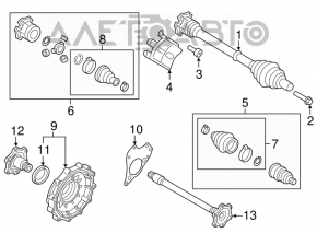 Ax cu roată față stângă pentru Audi Q5 8R 11-12 2.0T, nou, neoriginal.