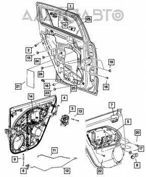 Mânerul ușii exterioare din față dreapta pentru Jeep Compass 11-16.