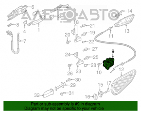 Blocarea ușii din spate dreapta a Audi Q5 8R 09-17