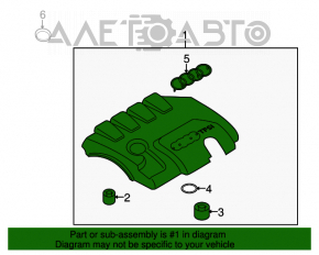 Накладка двигателя Audi A4 B8 08-16 2.0T