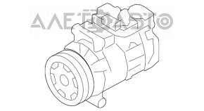 Compresorul de aer condiționat pentru Audi A4 B8 08-12, motor 2.0T, nou, neoriginal, AVA.