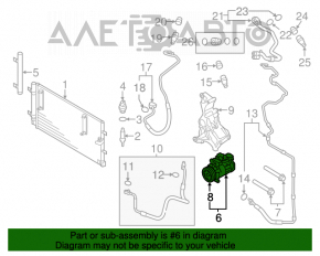 Compresorul de aer condiționat pentru Audi A4 B8 08-12, motorizare 2.0T.