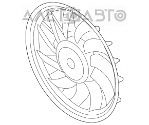 Ventilatorul de răcire stânga Audi A4 B8 08-16 2.0T mare