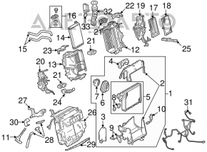 Корпус печки голый Audi A4 B8 13-16