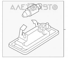 Iluminarea plăcii de înmatriculare stânga a portbagajului Audi A4 B8 08-12 pre-restilizare sedan.