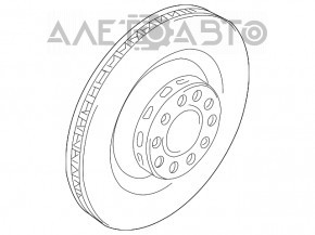 Placă de frână spate dreapta Audi A4 B8 08-16 300/12mm