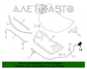 Manerul de deschidere a capotei și a rezervorului de combustibil Nissan Altima 13-18, interior, zgârieturi.