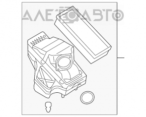 Corpul filtrului de aer Audi Q5 8R 09-17 2.0T cu corpul debitmetrului.