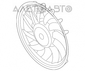 Вентилятор охлаждения правый Audi A4 B8 08-16 2.0T малый новый неоригинал AVA
