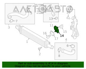 Rezonatorul intercoolerului Audi Q5 8R 11-17 2.0T, hibrid nou OEM original