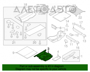 Capacul podelei portbagajului Audi Q5 8R 09-17 negru, tip 1