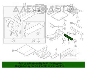 Capacul portbagajului stânga Audi Q5 8R 09-17, bej închis