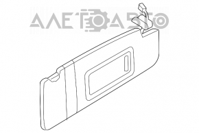 Козырек правый Audi A4 B8 13-16 рест, седан серый, без крючка