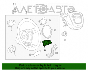 Butonul de control de pe volanul dreapta Audi Q5 8R 09-17