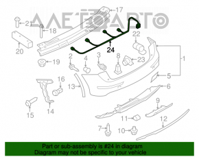 Montarea bumperului spate pentru Audi Q5 8R 09-12 pre-restilizare, cu senzori de parcare