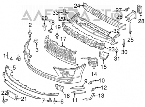 Grila amplificatorului de bara fata stanga Audi Q5 8R 09-17 nou OEM original