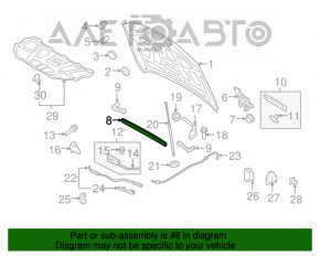 Garnitura capacului portbagajului spate Audi Q5 8R 09-17