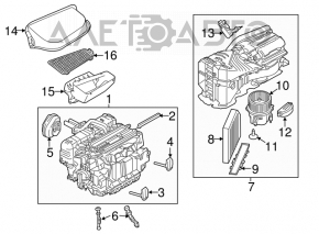 Воздухоприемник печки Audi A4 B8 08-16