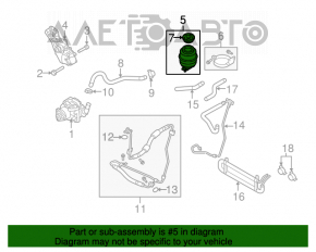 Rezervorul de ulei de direcție asistată pentru Audi Q5 8R 09-12