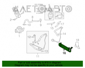 Racordul de racire a servodirectiei pentru Audi A4 B8 08-16