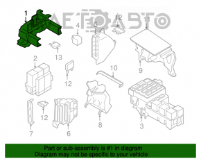 Blocul de siguranțe sub capotă Audi A4 B8 08-16