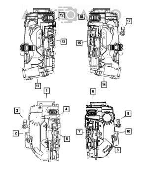 Замок двери передней правой Jeep Patriot 11-17