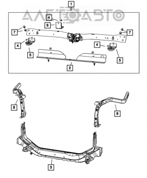 Bara de jos a televizorului Jeep Compass 11-16